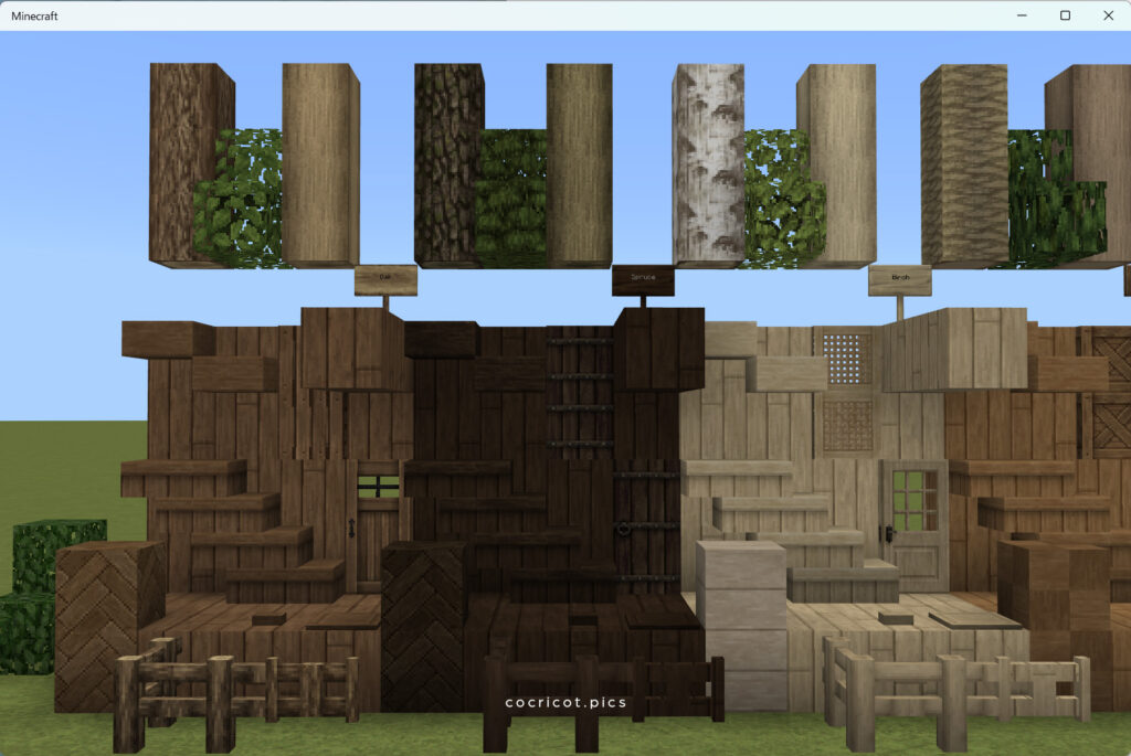 New Bedrock wood series Blog cocricot Minecraft Textures & Objects