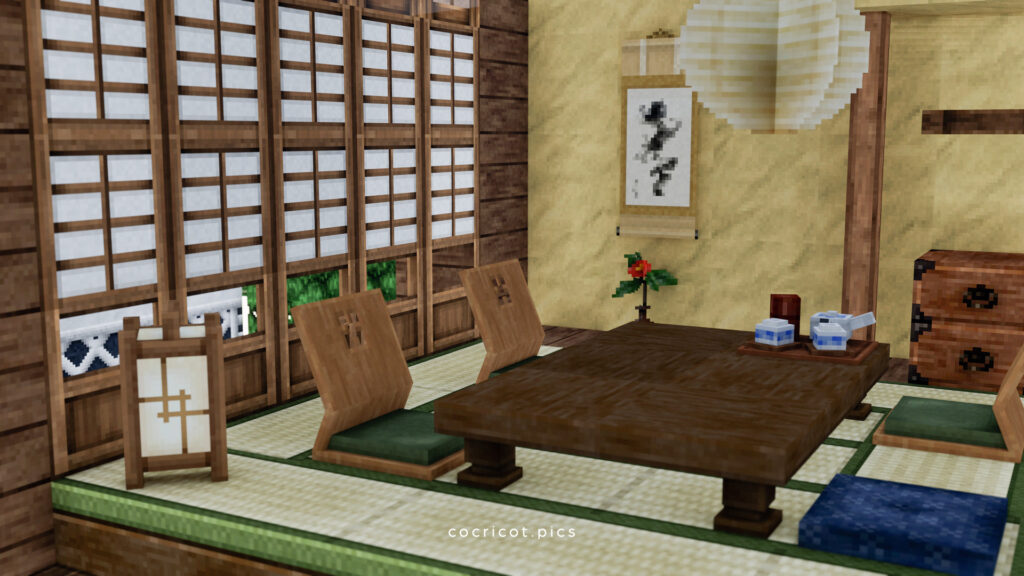 竹のドアとトラップドア